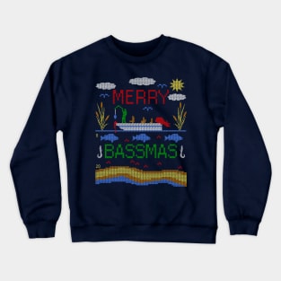 Funny Bass Fishing Merry Bassmas Ugly Christmas Sweater Shirt Crewneck Sweatshirt